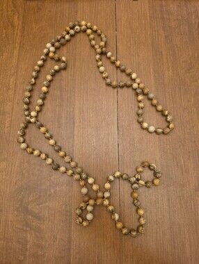 Long Stone Bead Necklace